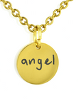 Mini Disc Handwriting Necklace