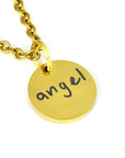 Mini Disc Handwriting Necklace