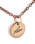 Mini Disc Handwriting Necklace