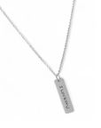 Rectangle Bar Handwriting Necklace