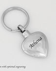 Heart Paw Print Keychain Urn