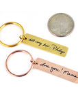 Rectangle Handwriting Key Ring