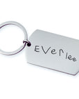 Large Handwriting Dog Tag Keychain