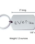 Large Handwriting Dog Tag Keychain