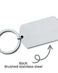 Large Handwriting Dog Tag Keychain