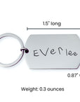 Small Handwriting Dog Tag Keychain