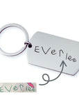Large Handwriting Dog Tag Keychain