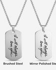 Dog Tag Handwriting Necklace