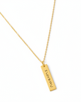 Rectangle Bar Handwriting Necklace