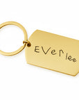 Large Handwriting Dog Tag Keychain