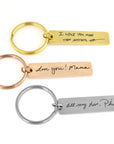 Rectangle Handwriting Key Ring
