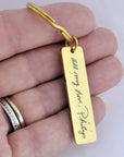 Rectangle Handwriting Key Ring