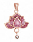 Pink Lotus Blossom Urn Necklace