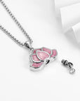 Pink Lotus Blossom Urn Necklace