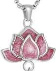 Pink Lotus Blossom Urn Necklace