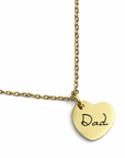Mini Heart Charm Handwriting Necklace