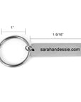 Rectangle Handwriting Key Ring