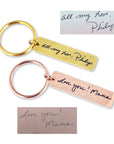 Rectangle Handwriting Key Ring