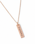 Rectangle Bar Handwriting Necklace