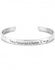 Silver Cuff Handwriting Bracelet