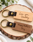 Beechwood & Walnut Handwriting Keychains