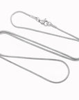 Stainless Steel Snake Chain Necklace Cremation Jewelry Accessories My Sweetest Memories 16" Snake Chain Silver