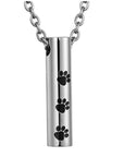 3 Paws Cylinder Cremation Jewelry