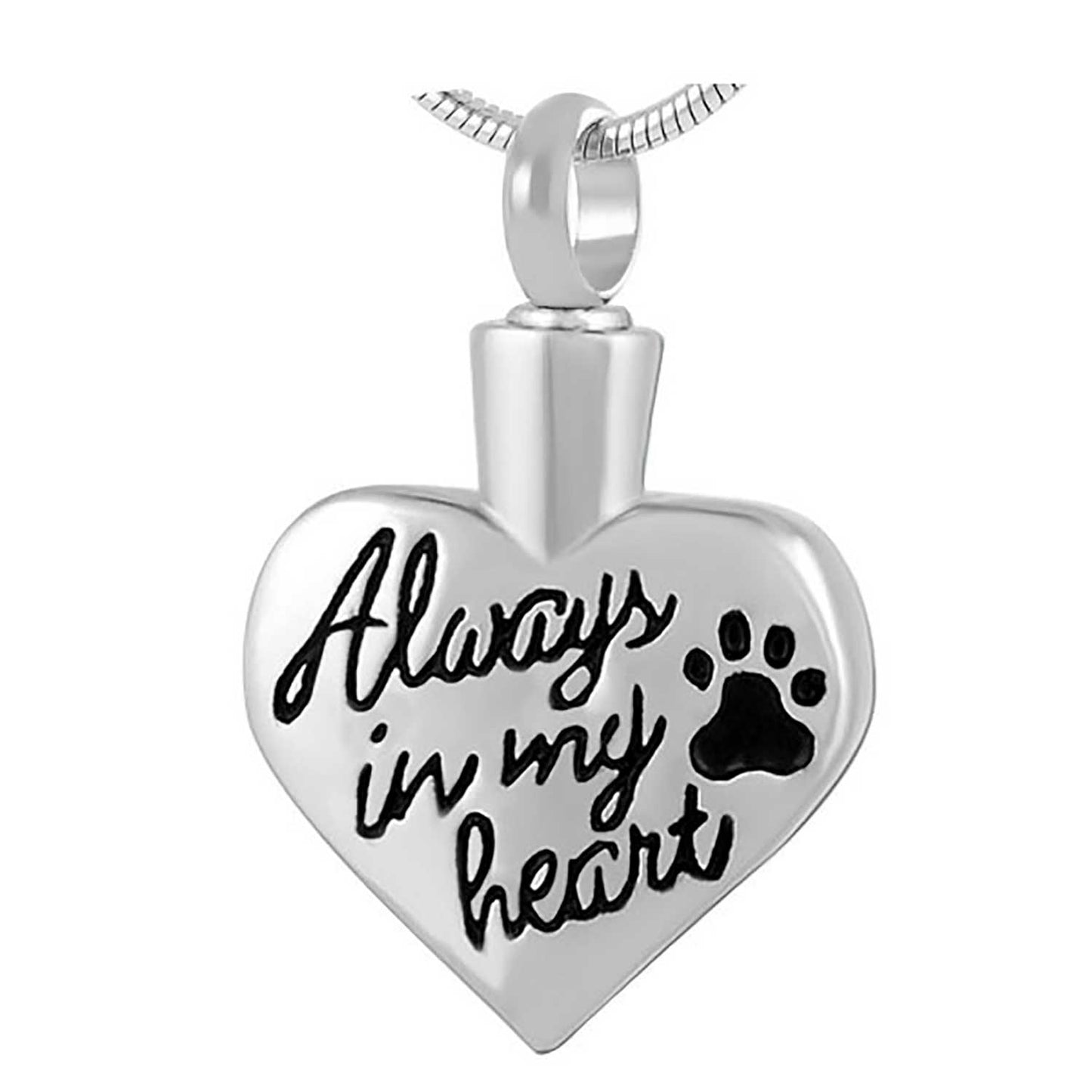 Always in My Heart Paw Print Urn Necklace Sarah & Essie