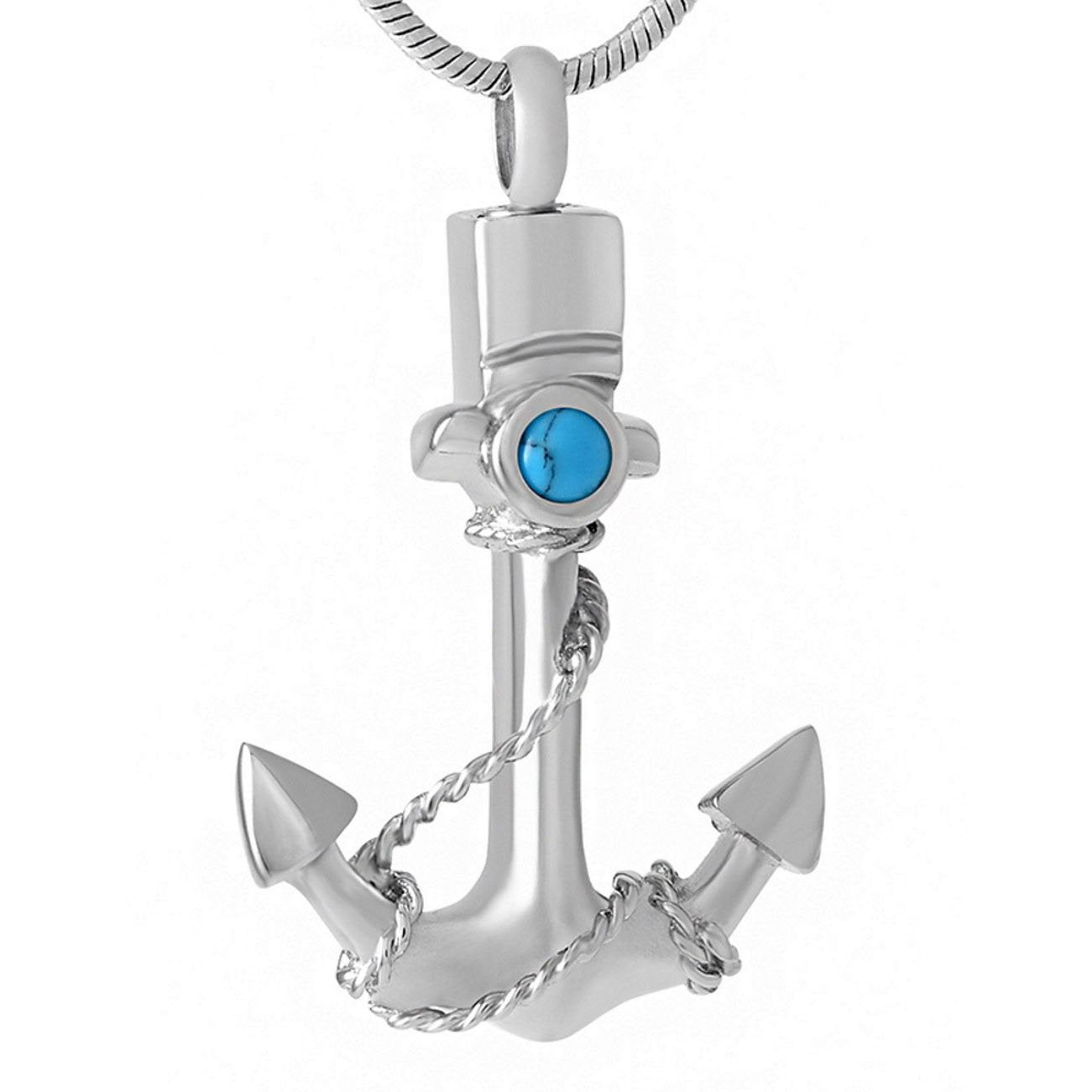 Military Cremation Urn Necklace - Navy MC Air Force Memorial Keepsake Jewelry