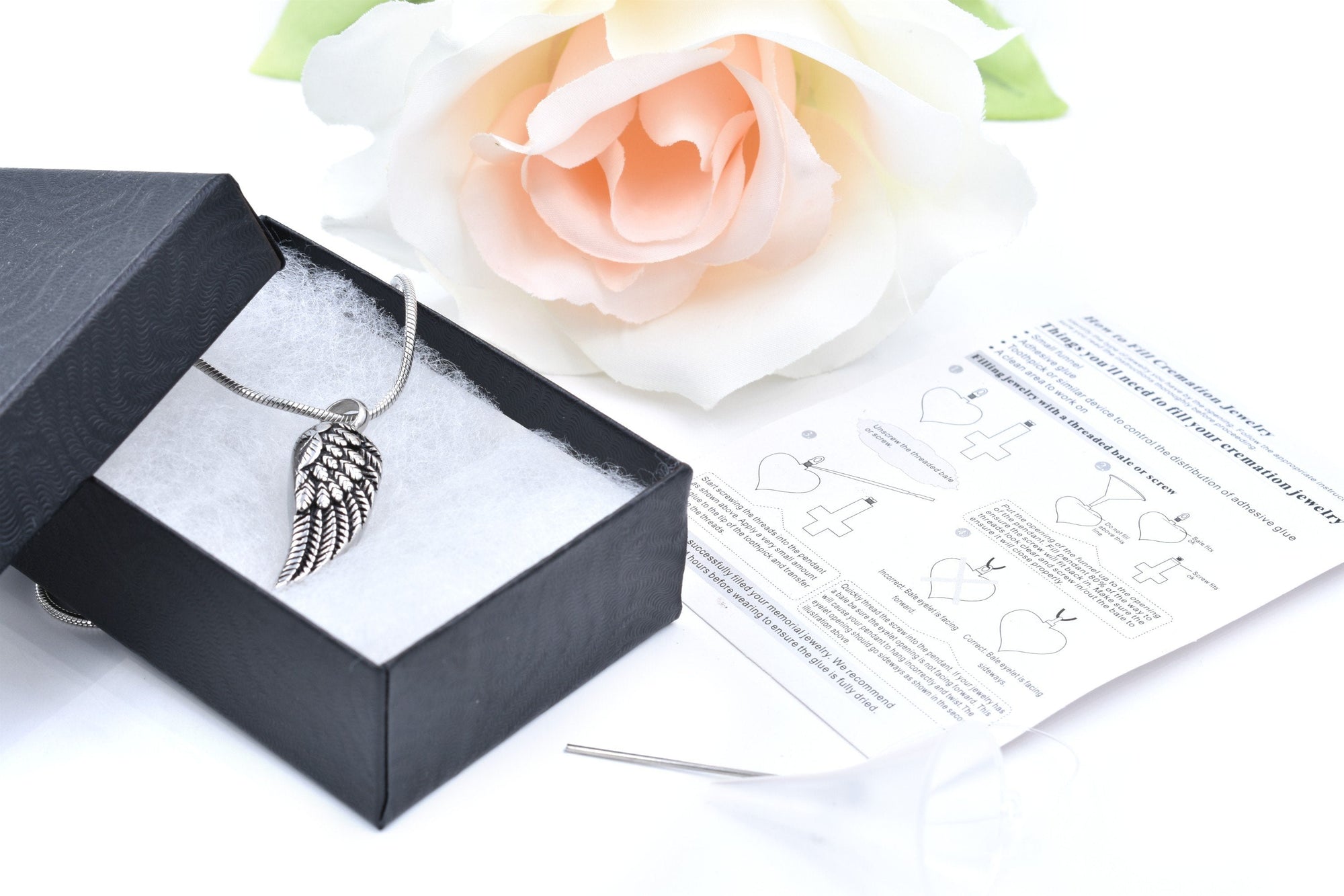 Large Angel Wing Urn Necklace Sarah & Essie