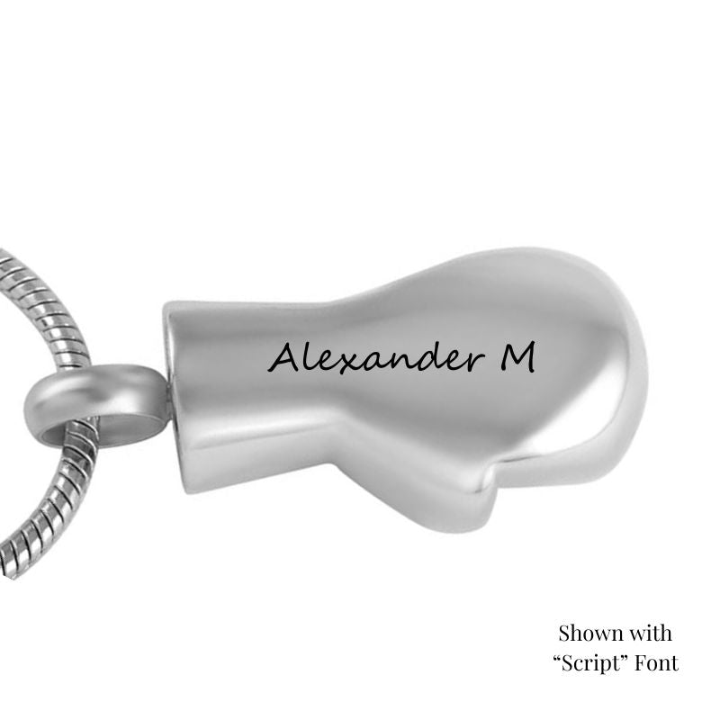 Boxing Glove Cremation Necklace for Men Sarah & Essie