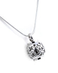 Round Openwork with Butterflies Urn Necklace Sarah & Essie Silver