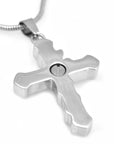 Cross with Crystal Flowers