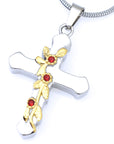Cross with Crystal Flowers