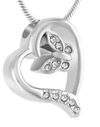 Crystal Butterfly in Heart Urn Necklace Sarah & Essie