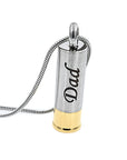 Dad Shotgun Shell Urn Necklace