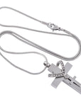 Collet Cross with Crystals Cremation Jewelry