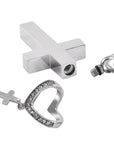 Collet Cross with Crystals Cremation Jewelry