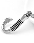 Fishing Hook Cremation Pendant, Back View