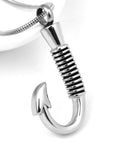 Fishing Hook Urn Necklace - Close Up Photo