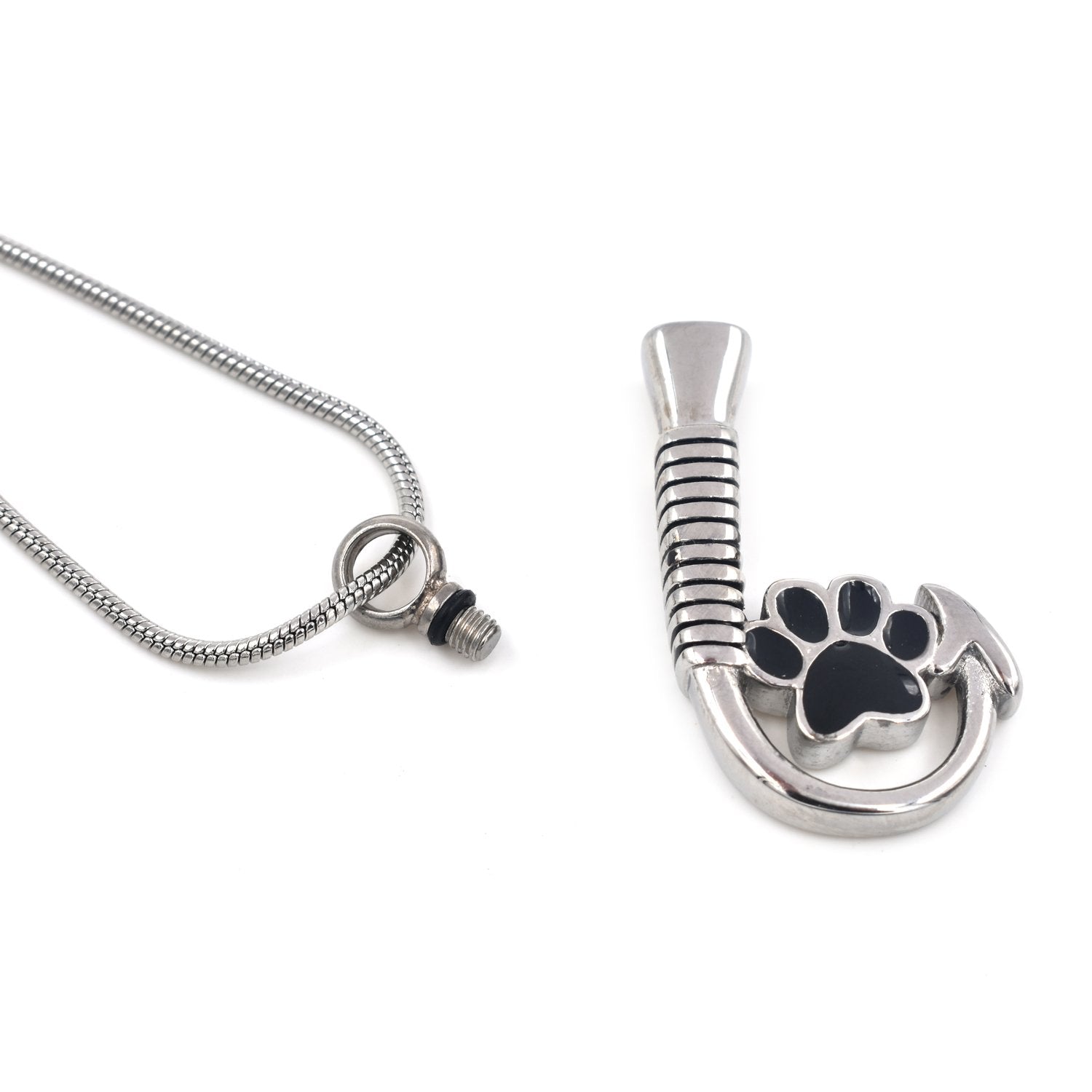 Fishing Hook with Dog Paw Urn Necklace Sarah & Essie