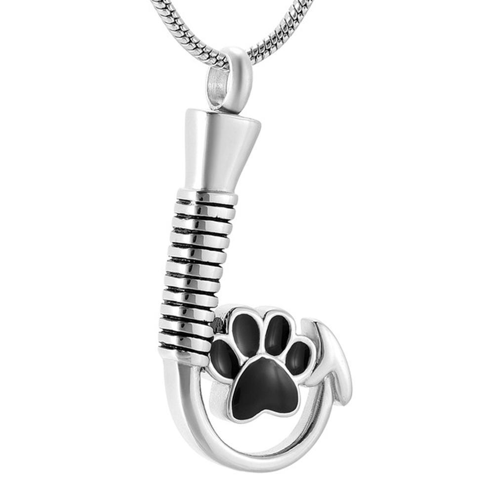 Fishing Hook with Dog Paw Urn Necklace Sarah & Essie
