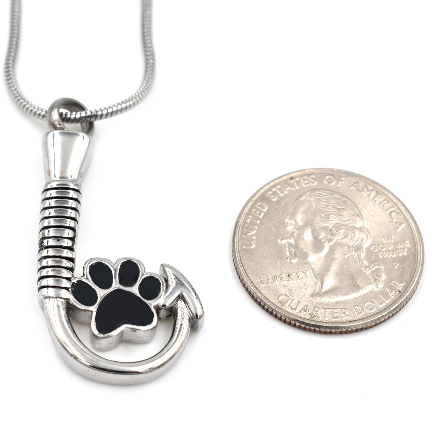 Fishing Hook with Dog Paw Urn Necklace Sarah & Essie