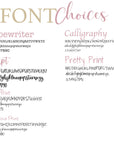 Hourglass Urn Necklace Font Choices for Name Charm