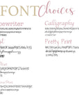 Font choices for the fishing hook urn necklace