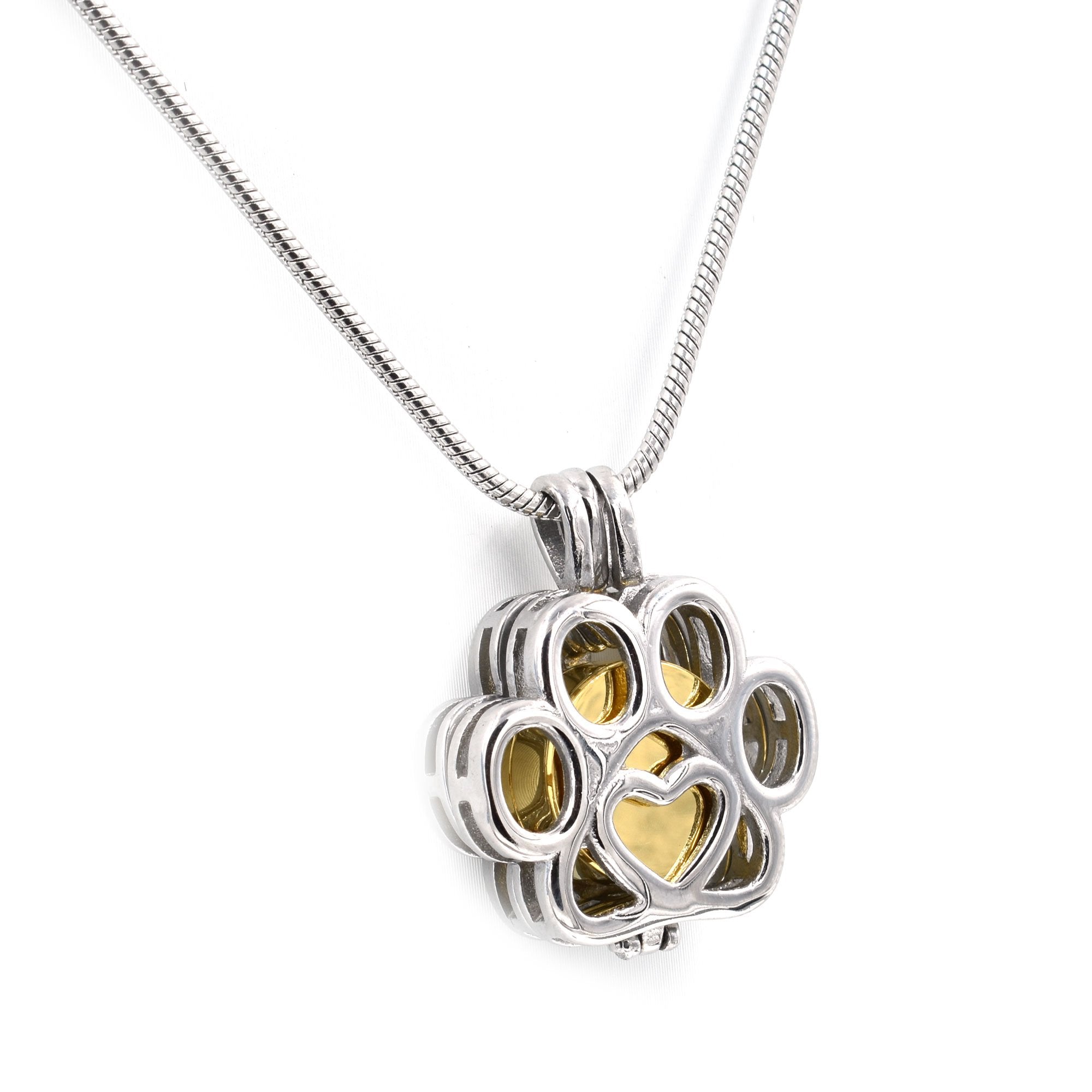 Filigree Paw Locket Urn Necklace Sarah & Essie Gold