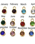 Stainless Steel Birthstone Charms, 6MM Drop