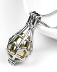 Caged Teardrop Memorial Necklace