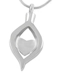 CZ Teardrop Ribbon Heart Urn Necklace Sarah & Essie