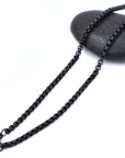 3MM Black Rounded Box Chain Necklace Cremation Jewelry Accessories My Sweetest Memories